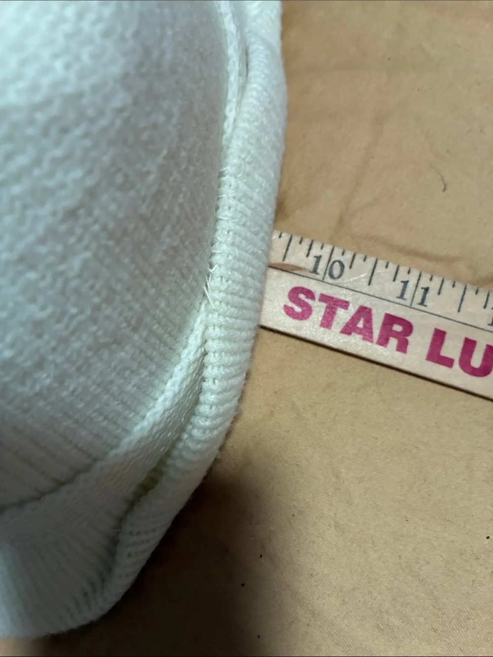 Cream Knit Bucket Hat with Bow Detail